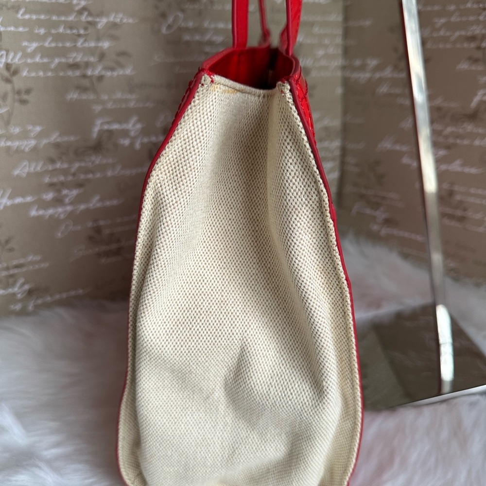 Red Patent Leather Tory Birch Tote Bag - Picture 3 of 9